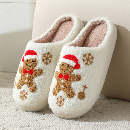 Christmas Snowflake Gingerbread Slippers