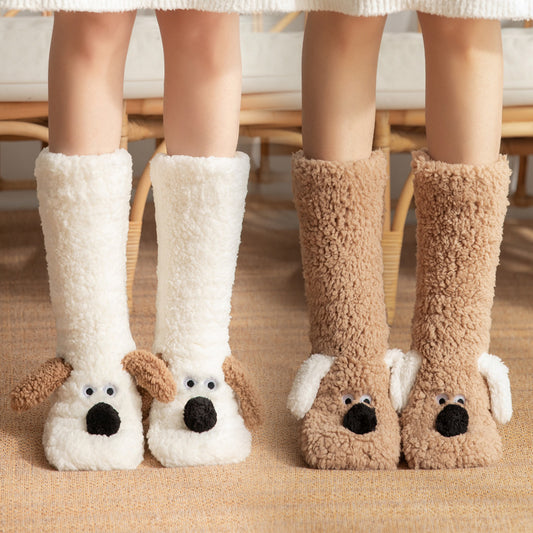 Cute Winter Plush Sock – One Size Fits All –