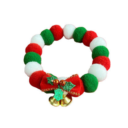 Christmas Adorable & Cozy Pet  Plush Ball Collar