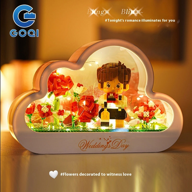 Cloud Night Light Mirror Toy Decoration Children Girl