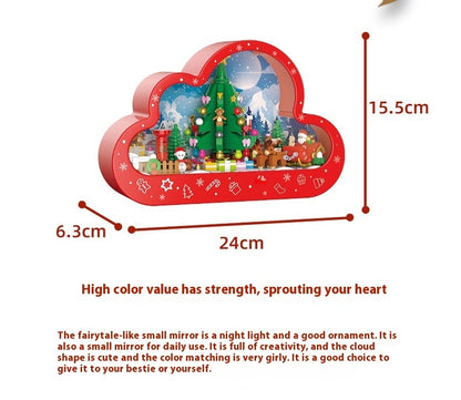 Cloud Night Light Mirror Toy Decoration Children Girl