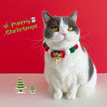 Christmas Adorable & Cozy Pet  Plush Ball Collar